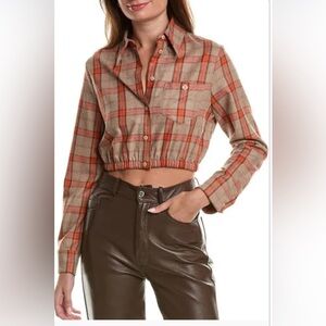 Maje Cavellino Wool blend shirt NWT